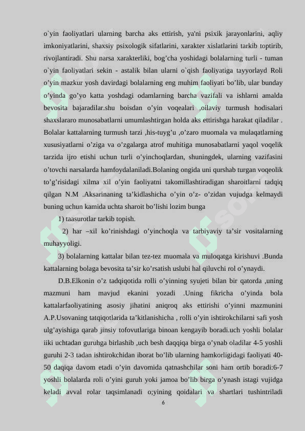 Maktabgacha yoshda psixik taraqqiyotda rolli o‘yinlarning ahamiyati 6