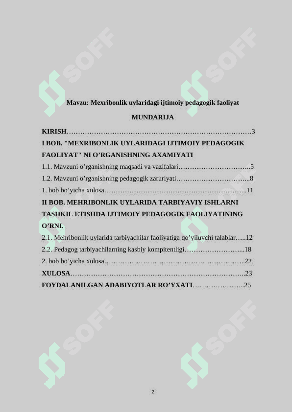 Mexribonlik uylaridagi ijtimoiy pedagogik faoliyat 2