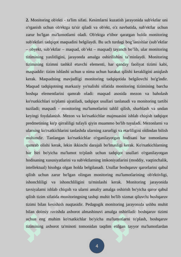 Ta’lim sifati monitoringi 4