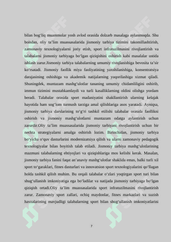 Oliy ta'lim muassasalarini jismoniy tarbiyasi 7
