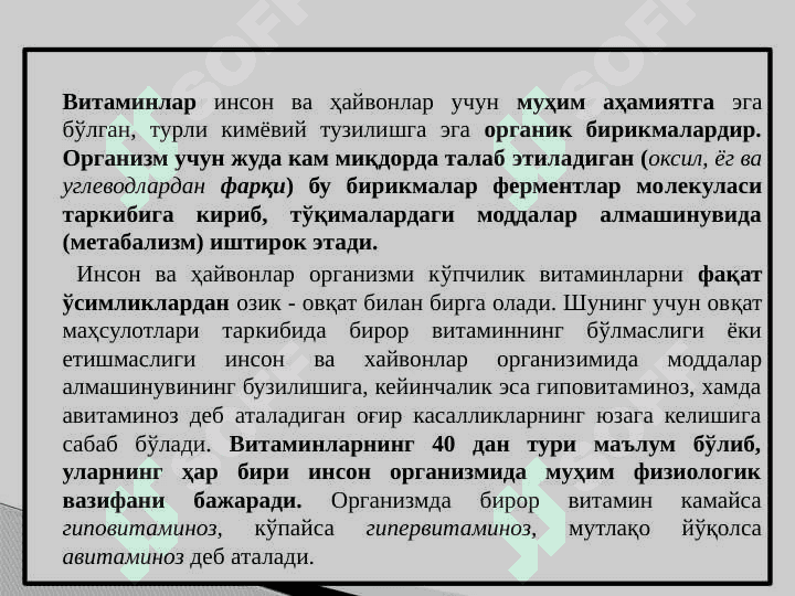 Витамин сақловчи доривор ўсимликлар 2