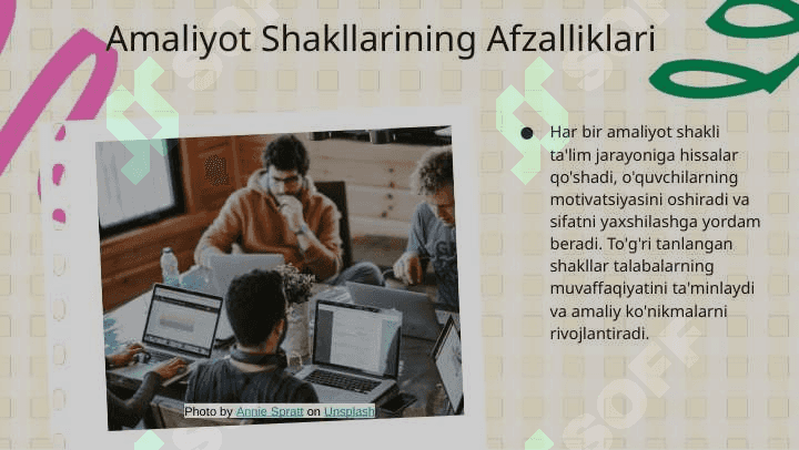 Pedagogik amaliyotni tashkil etishning shakl mazmuni 5