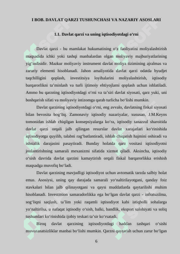 DAVLAT QARZINI BOSHQARISH VA UNDAN FOYDALANISH SAMARADORLIGINI OSHIRISH 6