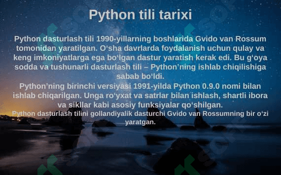 Python dasturlash tili 3