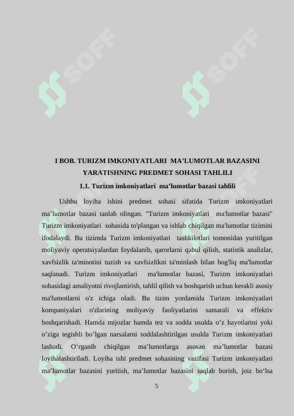 “O‘zbekistonda turizm imkoniyatlari haqida sayt yaratish” individual loyiha 5