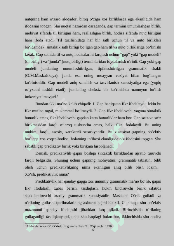 Gapni bo‘laklarga ajratish tamoyillari 6