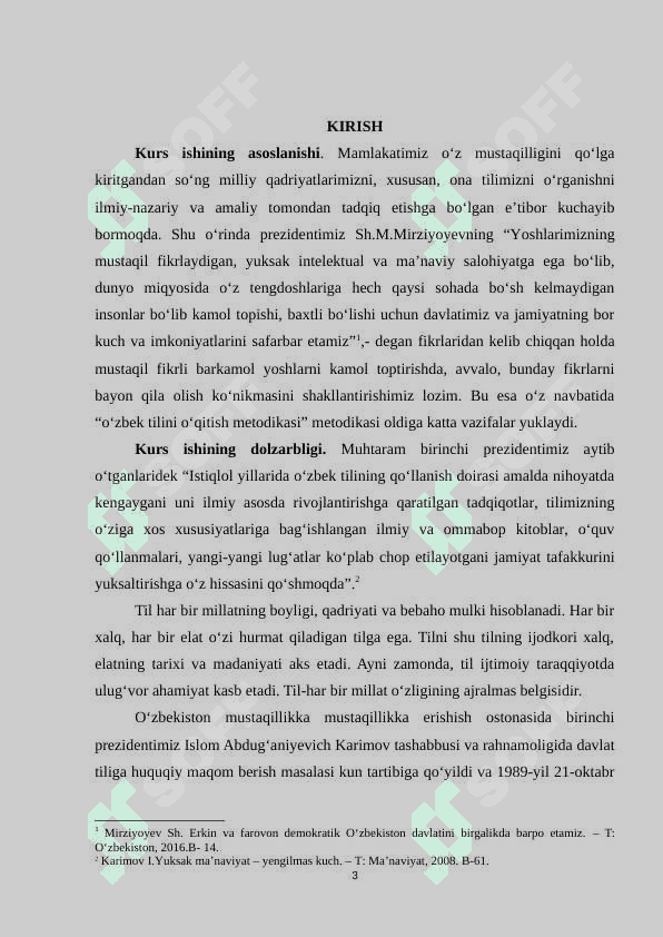 Hozirgi O‘zbek adabiy tili taraqqiyotini belgilovchi omillar 3