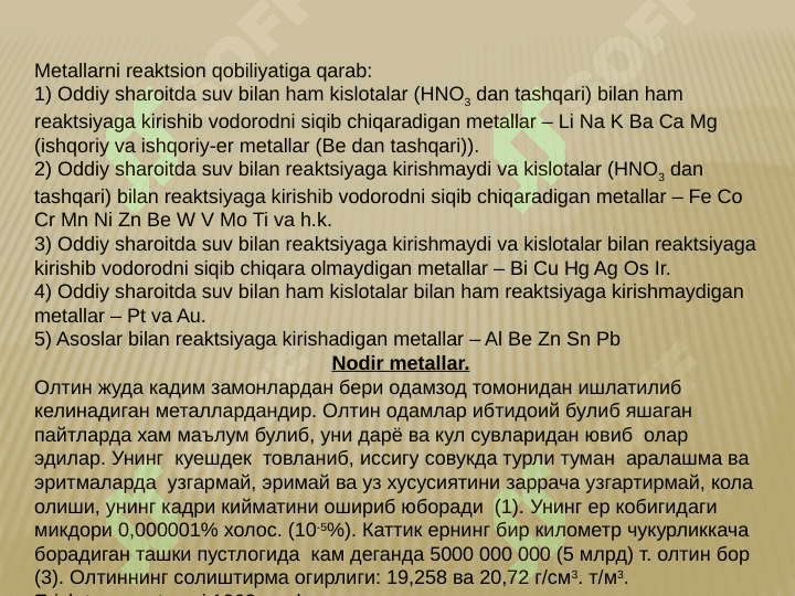 NODIR METALLAR 8