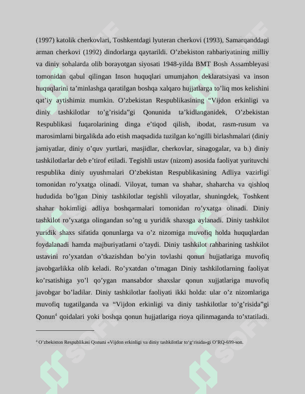 Vijdon va e’tiqod erkinligi 7