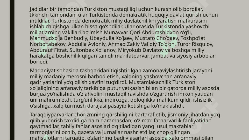 1920-YILLARDA O‘ZBEKISTONDA MAORIF VA MADANIYAT SOHASIDAGI ISLOHOTLAR 8