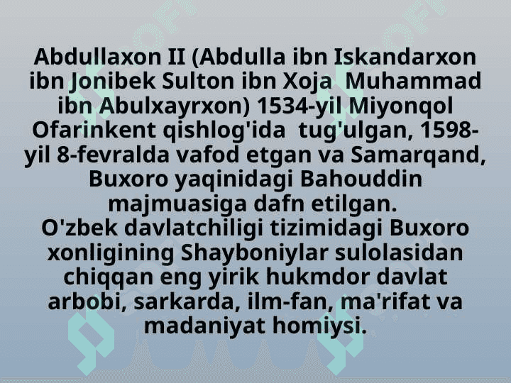 Abdullaxon II va uning davlat faoliyatidagi o'rni. 3