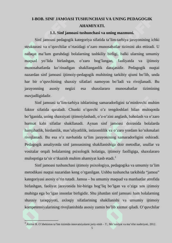 Sinf jamoasini shakllantirishning asosiy bosqichlari 5