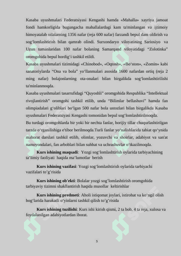 Yozgi dam olish oromgohlari pedagogik faoliyat 5