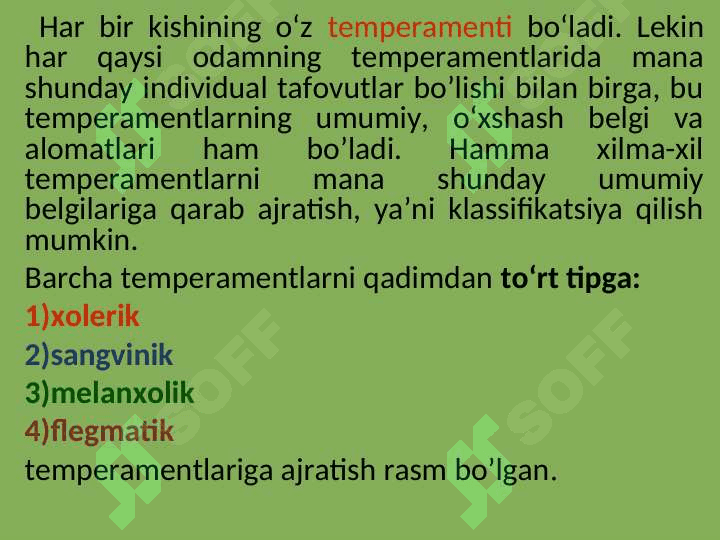 SHAXSNING INDIVIDUAL XUSUSIYATLARI 8