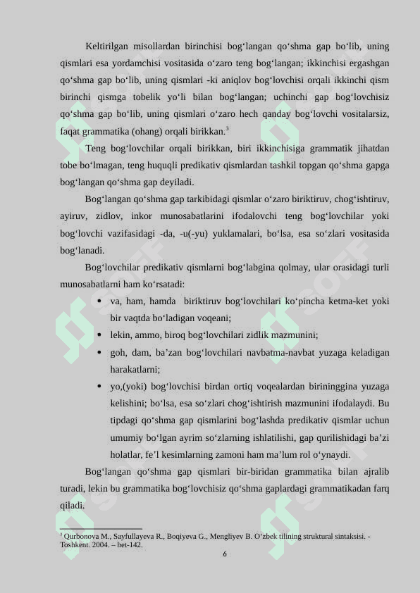 Murakkab qo‘shma gaplar va ularning ta’lim bosqichlarida o‘rganilishi 6