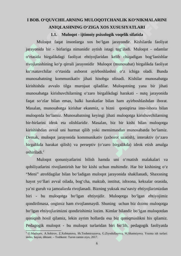 O‘QUVCHILARNI MULOQOT MATNI YARATISHGA O‘RGATISH 5