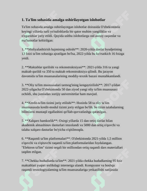 O'ZBEKISTONDA IJTIMOIY SOHADA AMALGA OSHIRILAYOTGAN O'ZGARISHLAR MAZMUNI VA MOHIYATI 3