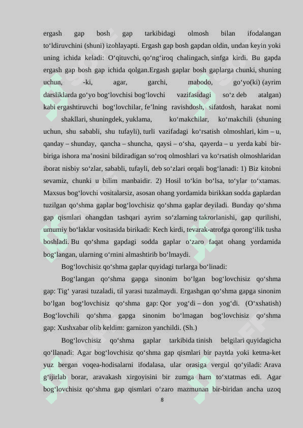 “Oʻzbek tilshunosligida sodda gaplar talqini 8