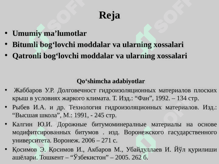 BITUM VA QATRON ASOSIDAGI MATERIALLAR 2