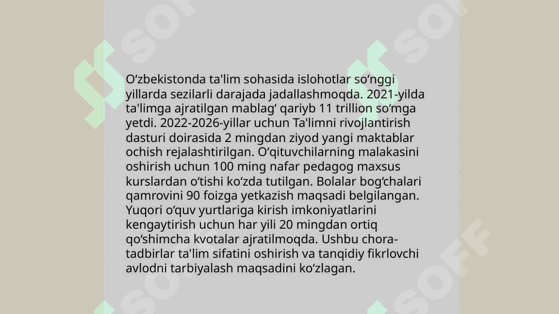 Mustaqil Oʻzbekiston Respublikasida  yillarning nomlanishi va amalga oshirilgan islohotlar 7