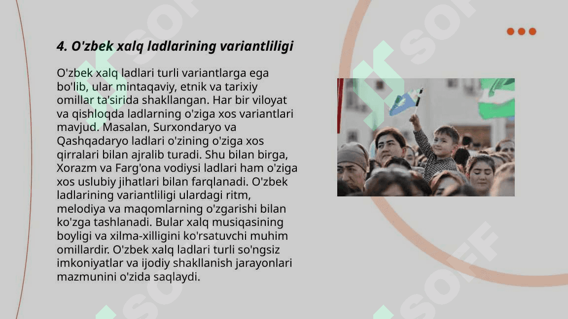 O'zbek xalq qo'shiqlarining lad tuzilishi variantliligi invariantliligi 4