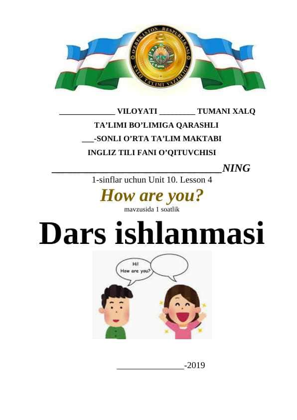 How are you?