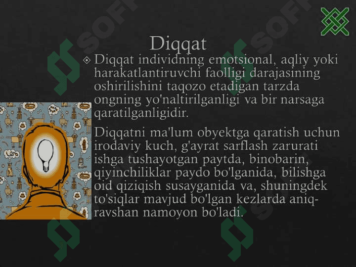 DIQQATNING RIVOJLANISHI 3
