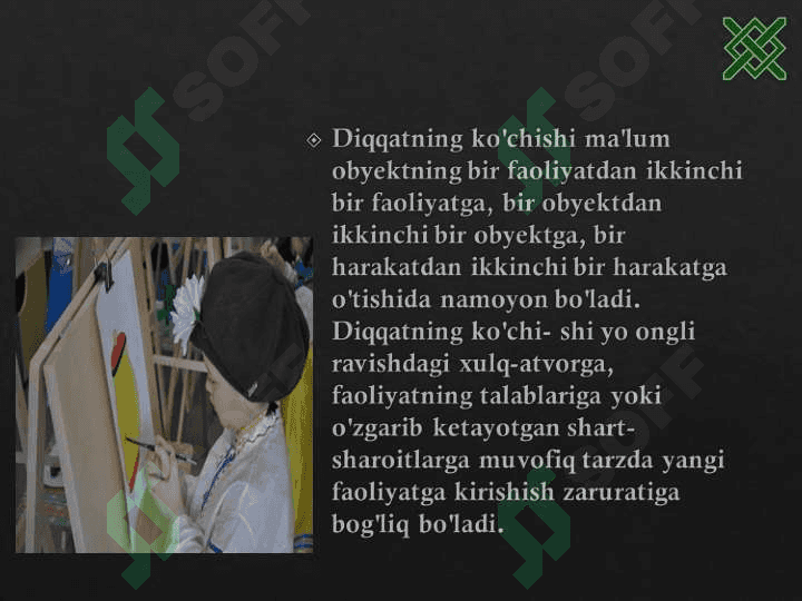 DIQQATNING RIVOJLANISHI 8