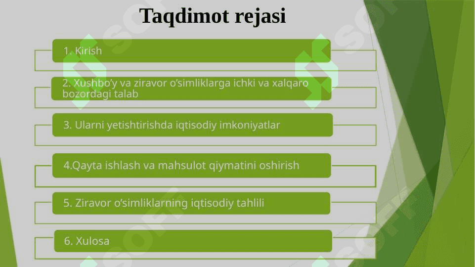 Xushbo’y va ziravor o’simliklarni yetishtirishda iqtisodiy samaradorlik 2