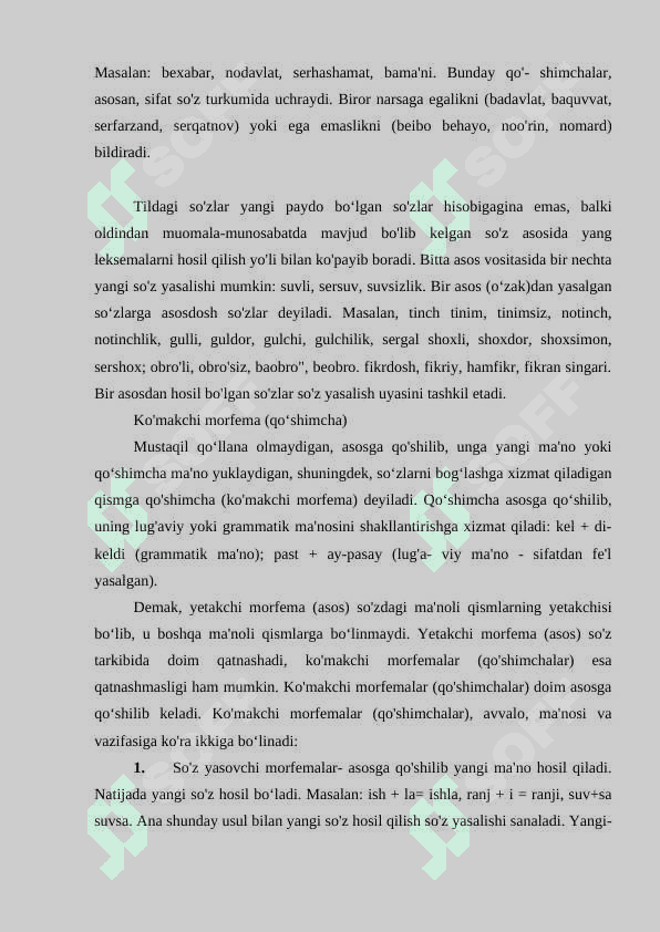 SO’ZNING MORFEM TARKIBIDAGI O’ZGARISHLAR 3
