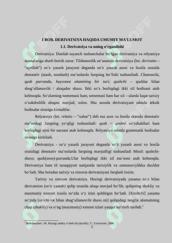 Tarixiy va sinxron derivatsiya tahlili 5