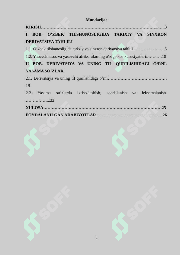 Tarixiy va sinxron derivatsiya 2