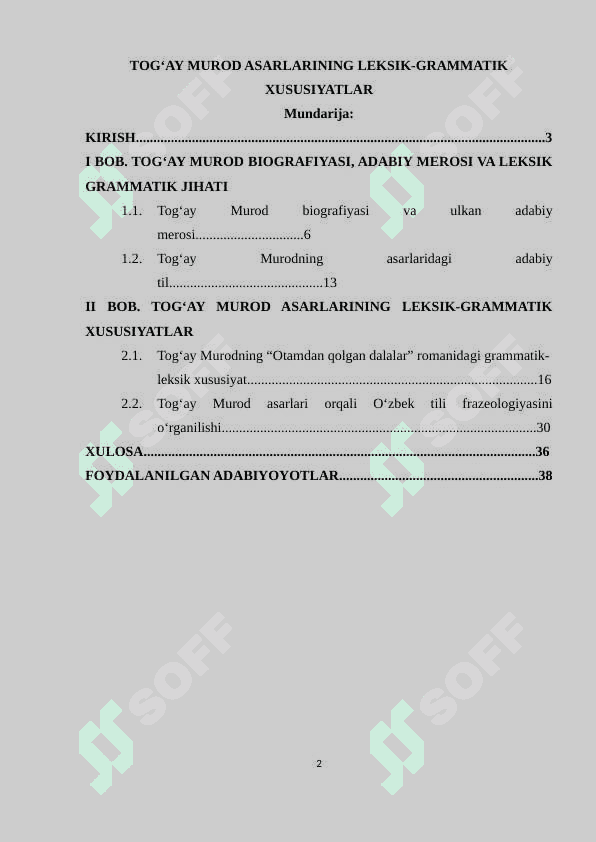 Tog‘ay Murod asarlarining leksik-grammatik xususiyatlar 2