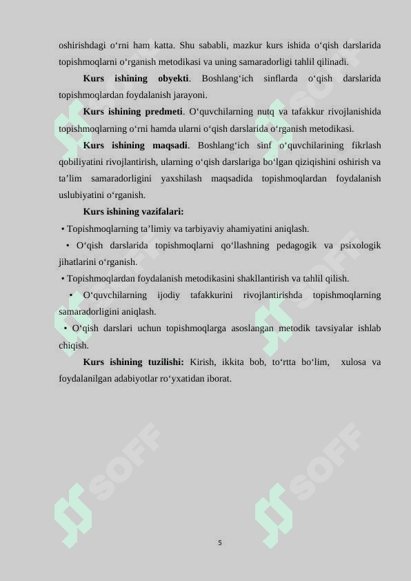 O‘qish darslarida topishmoqlarni o‘rganish uslubiyati 5