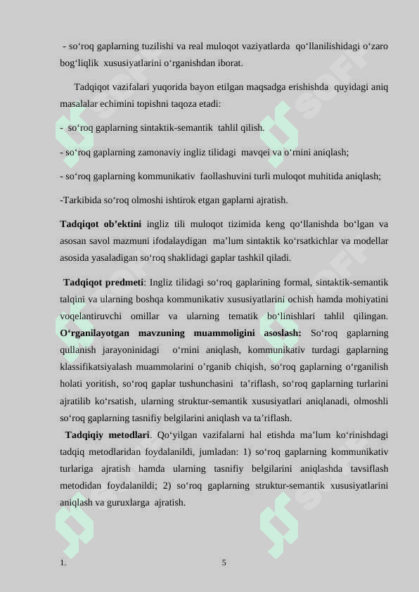 So’roq gaplarning semantik – sintaktik tahlili 5