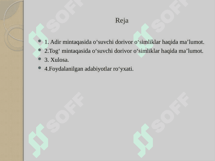 Tog‘ va adir mintaqasida o‘suvchi dorivor o‘simliklar haqida umumiy ma’lumot 2