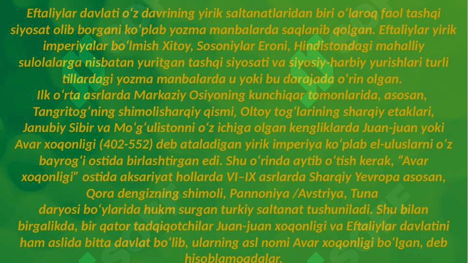 Oʻrta Osiyoda Eftaliylar davlati. 3