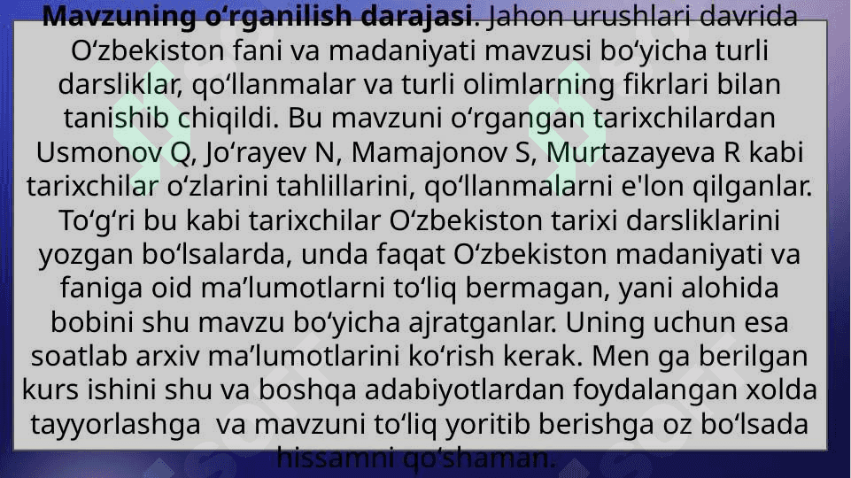 Oʻzbekistoda ikkinchi jahon urushida fan va madaniyat 3
