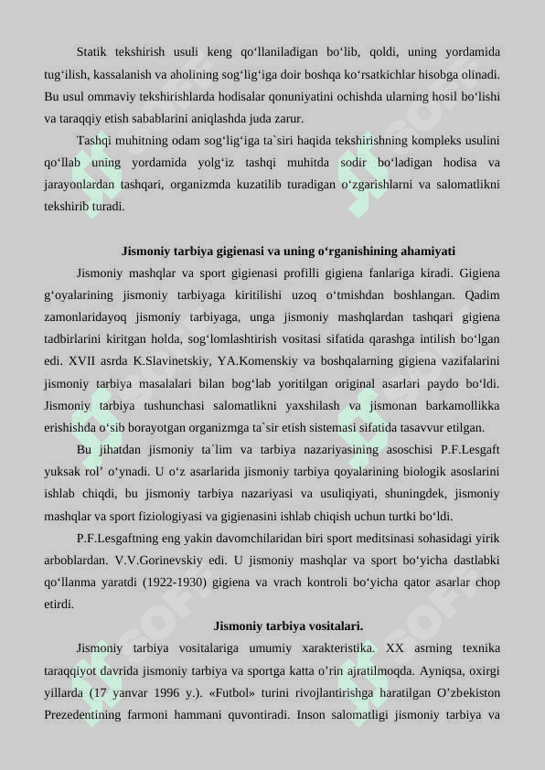 Jismoniy mashqlardagi gigienik talablar 4