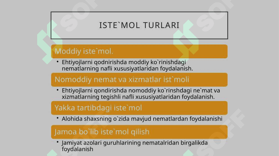 Iste`mol va jamg`arish funksiyalari 4