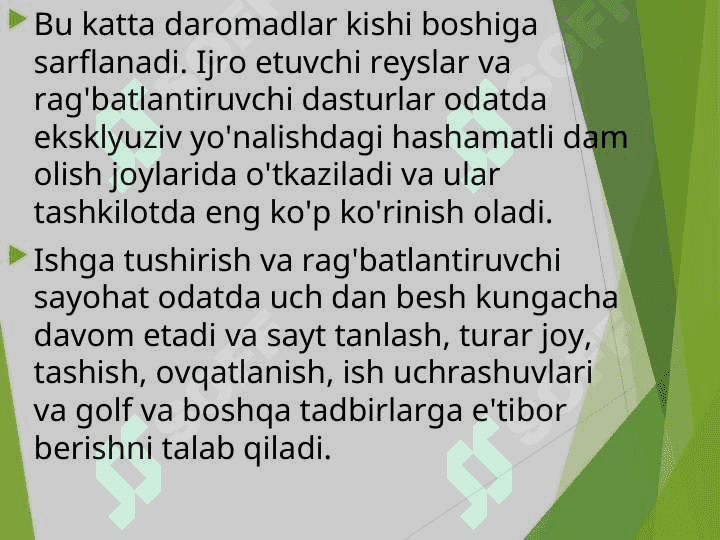 Korporativ tadbirlarning oʻziga xos jihatlari 8