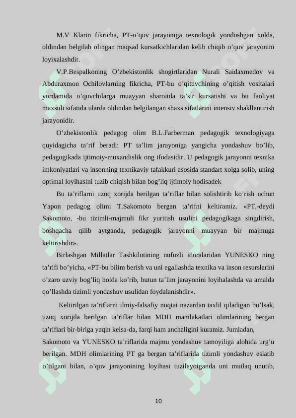 Shaxsga yo’naltirilgan pedagogik texnologiyalarda mexanika fanini akademik litseylarda o’qitish uslubiyati 8