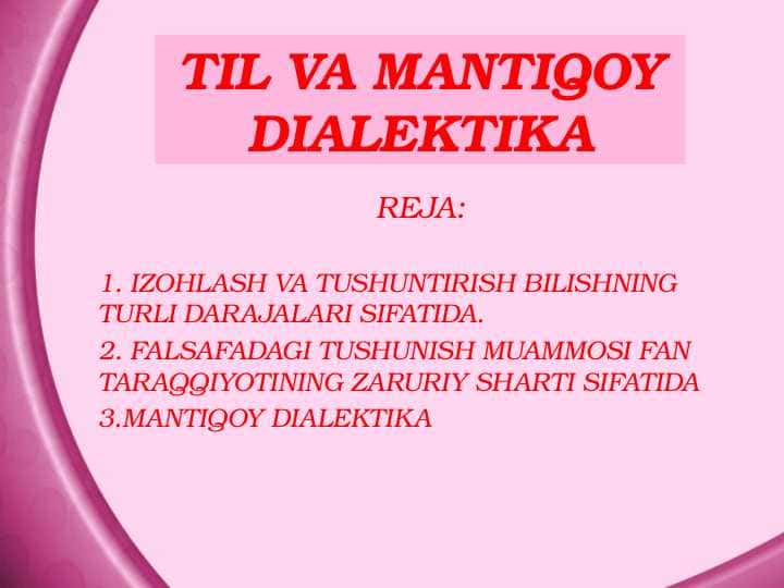 TIL VA MANTIQOY DIALEKTIKA