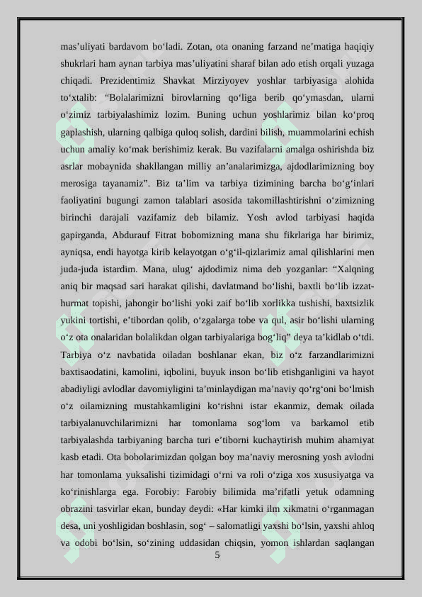 Boshlang'ich ta'lim fanlarini o'qitilish jarayonida sharq mutafakkirlari merosidan foydalanish 5