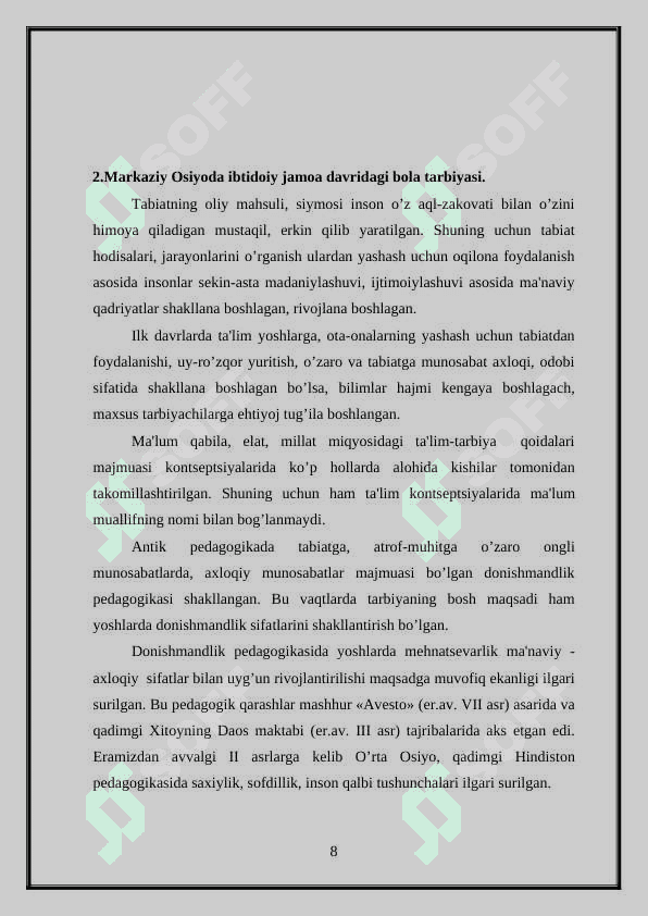 Boshlang'ich ta'lim fanlarini o'qitilish jarayonida sharq mutafakkirlari merosidan foydalanish 8
