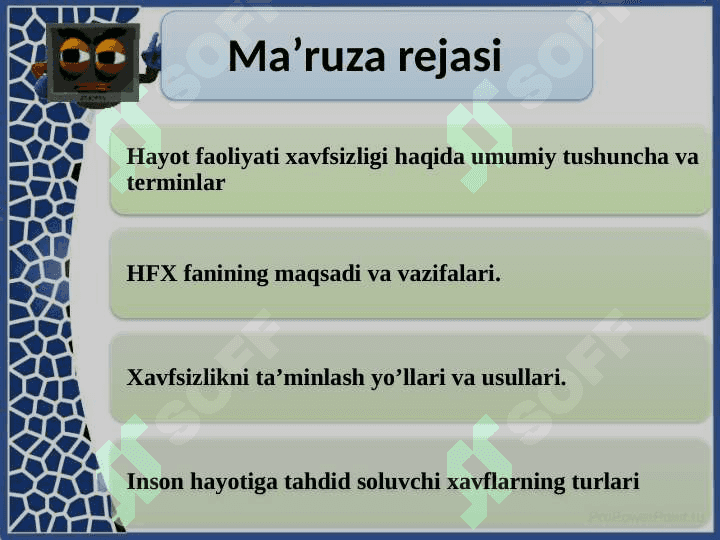HAYOT FAOLIYATI XAVFSIZLIGI FANIGA KIRISH VA HUQUQIY  ASOSLARI 2
