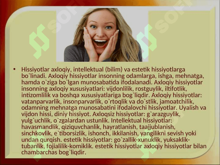 Hissiyot haqida tushuncha 6