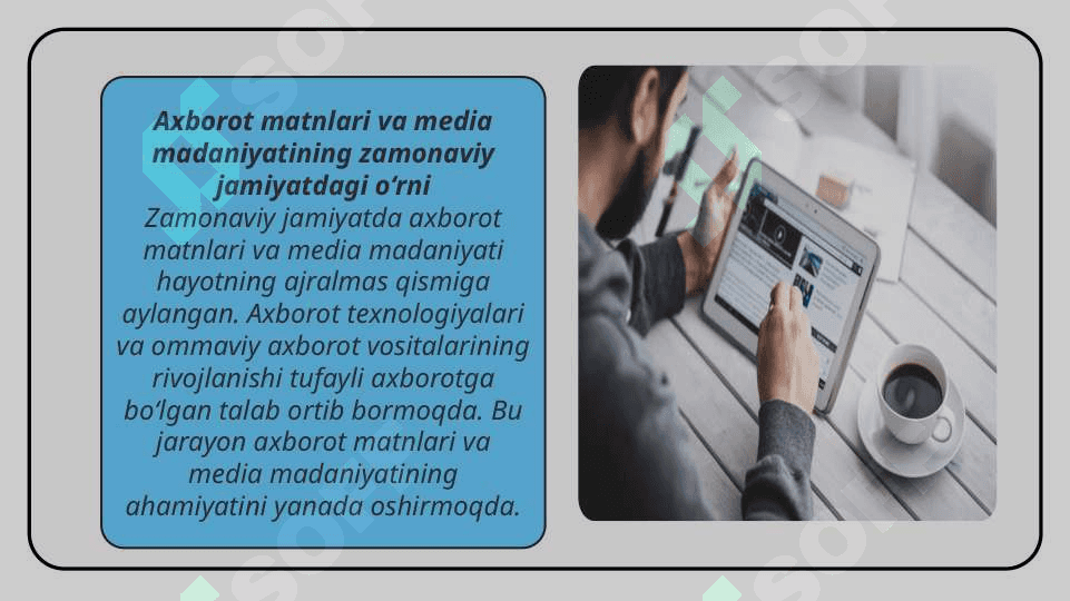 Axborot matnlari bilan ishlash va media madaniyat 2