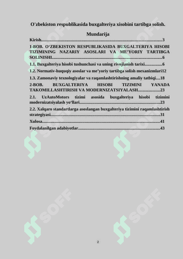 O'zbekiston respublikasida buxgalteriya xisobini tartibga solish. 2