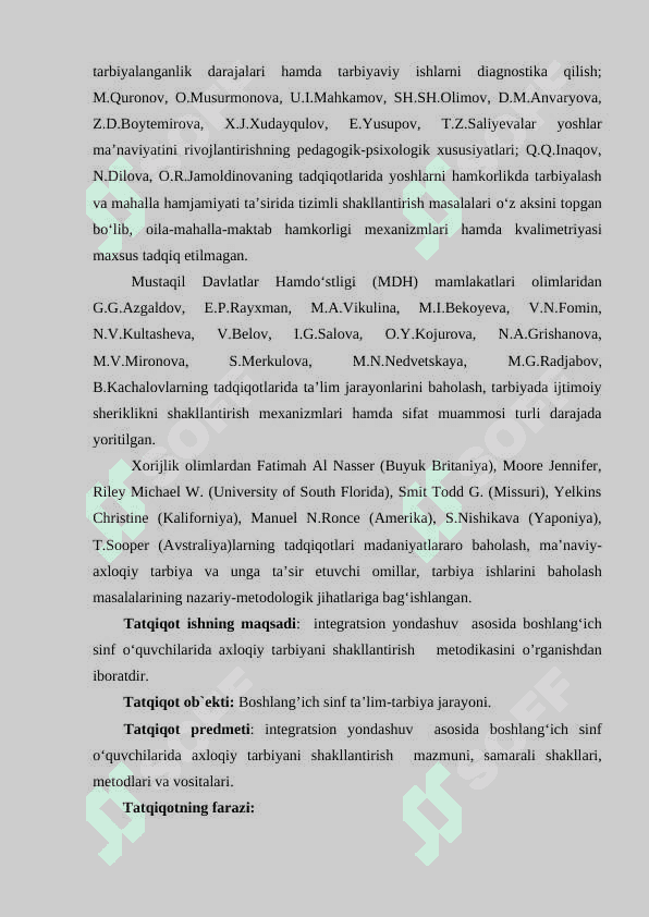 INTEGRATSION YONDASHUV  ASOSIDA BOSHLANG‘ICH SINF  O‘QUVCHILARINI AXLOQIY TARBIYASINI SHAKLLANTIRISH 5